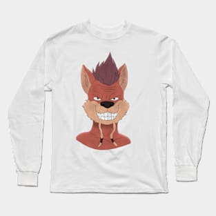 Anthro fox face Long Sleeve T-Shirt